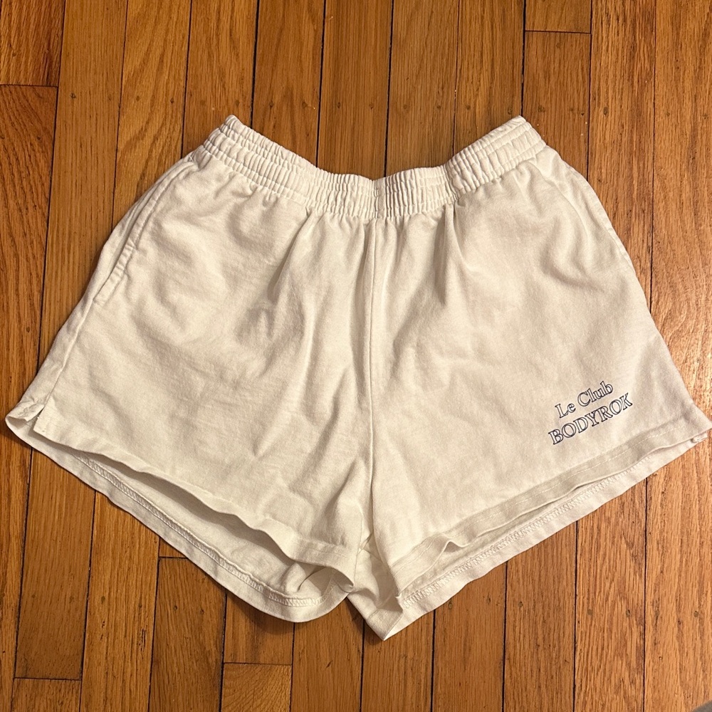 Women's Cream Athletic Shorts